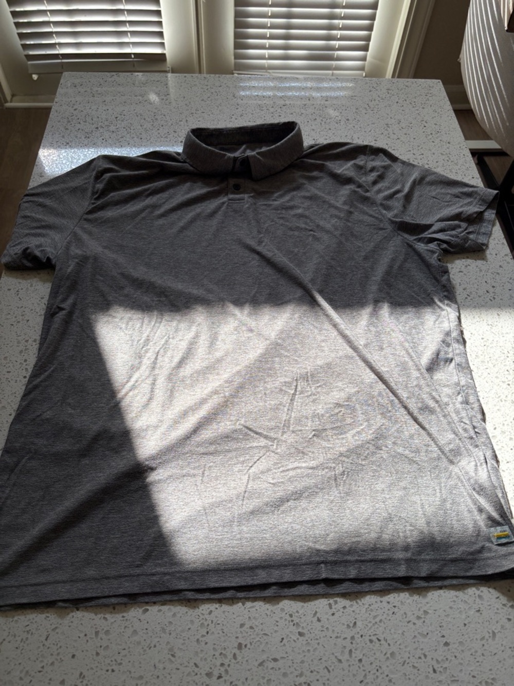 Vuori Men's Gray Short Sleeve Polo